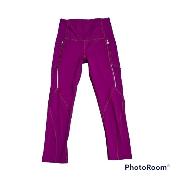 lululemon athletica Pants - Lululemon mesh maroon leggings
